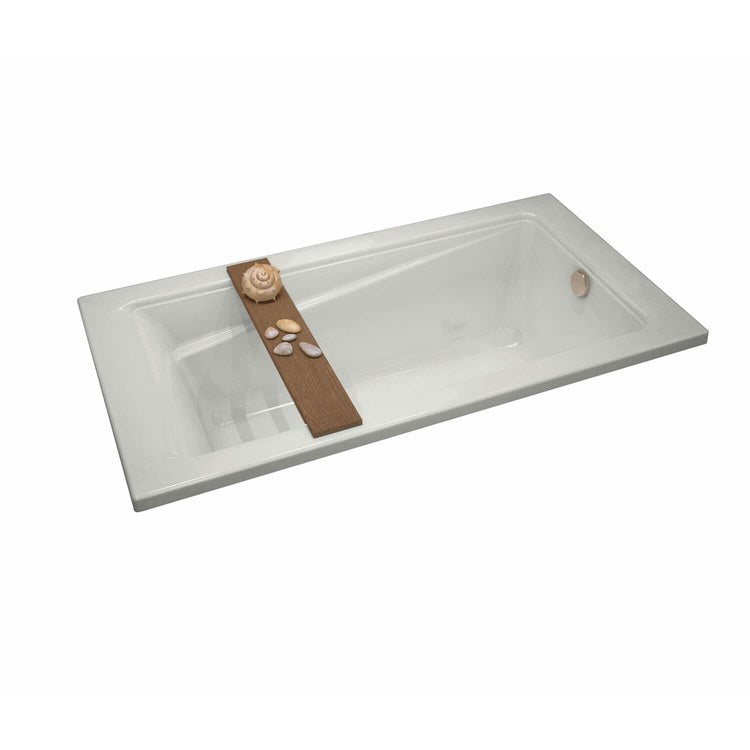 Tub Exhibit 60 x 42 Inch Drop-In Product Pack End Drain White Acrylic 68 Gallon - Image 3