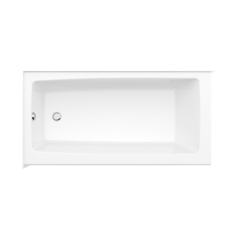 Tub Mackenzie 60 x 32 Inch Corner Left Hand Drain White AcrylX 53 Gallon - Image 3