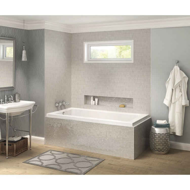 Tub Pose 72 x 42 Inch Left Corner Right White Acrylic - Image 1