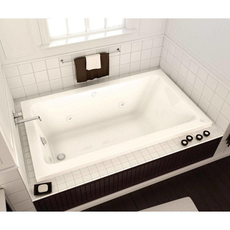Tub Pose 72 x 42 Inch Drop-In Aeroeffect End Drain White Acrylic 116 Gallon - Image 2