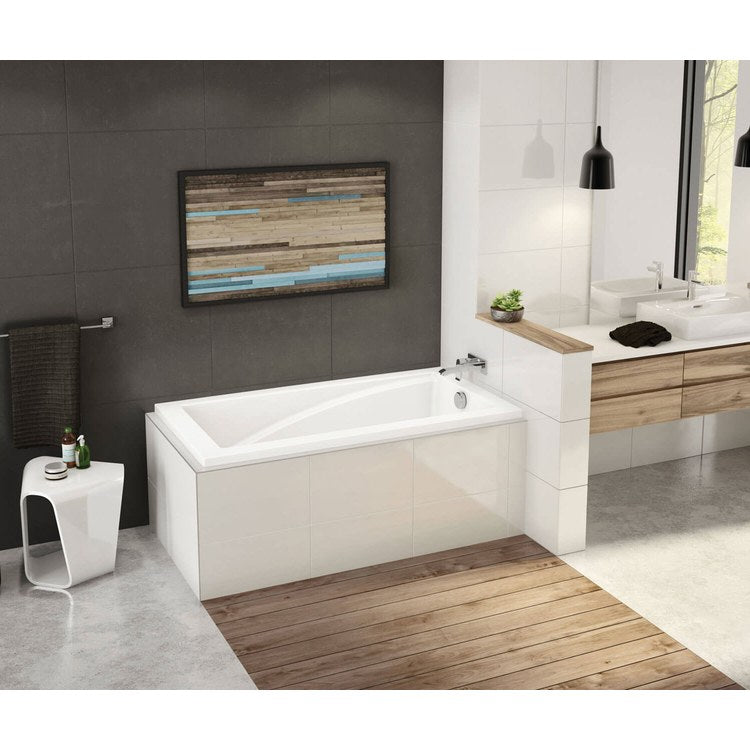 Tub Modulr 60 x 32 Inch Corner with Armrest Left Hand White Acrylic - Image 1