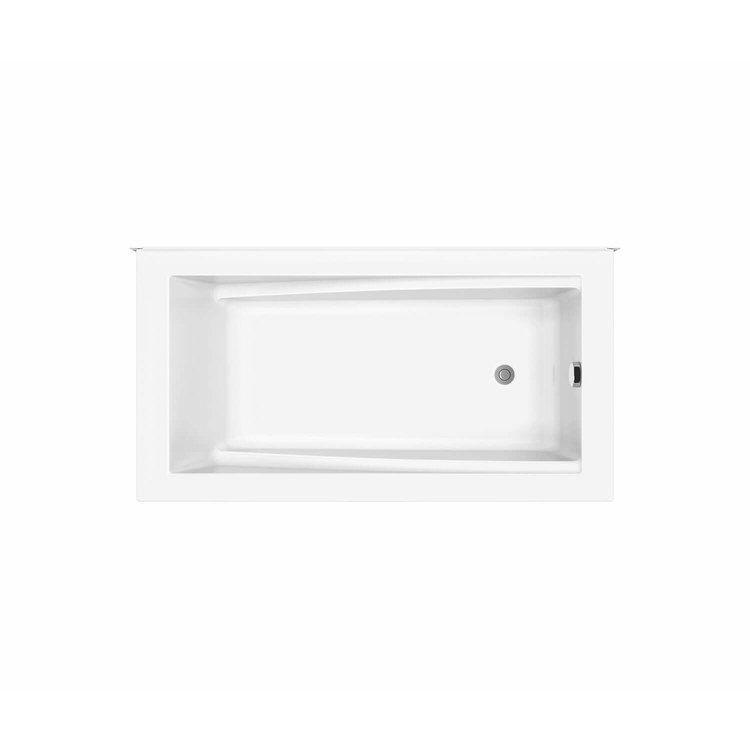 Tub Modulr 60 x 32 Inch Corner Left with Armrest White Acrylic - Image 3