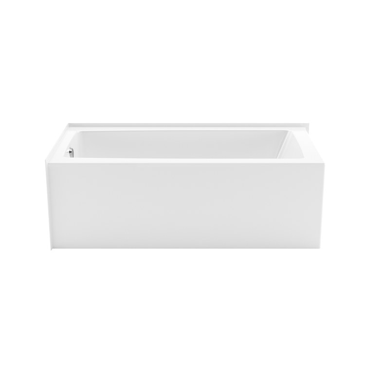 Tub Mackenzie 60 x 30 Inch Corner Left Hand Drain White AcrylX 49 Gallon - Image 2