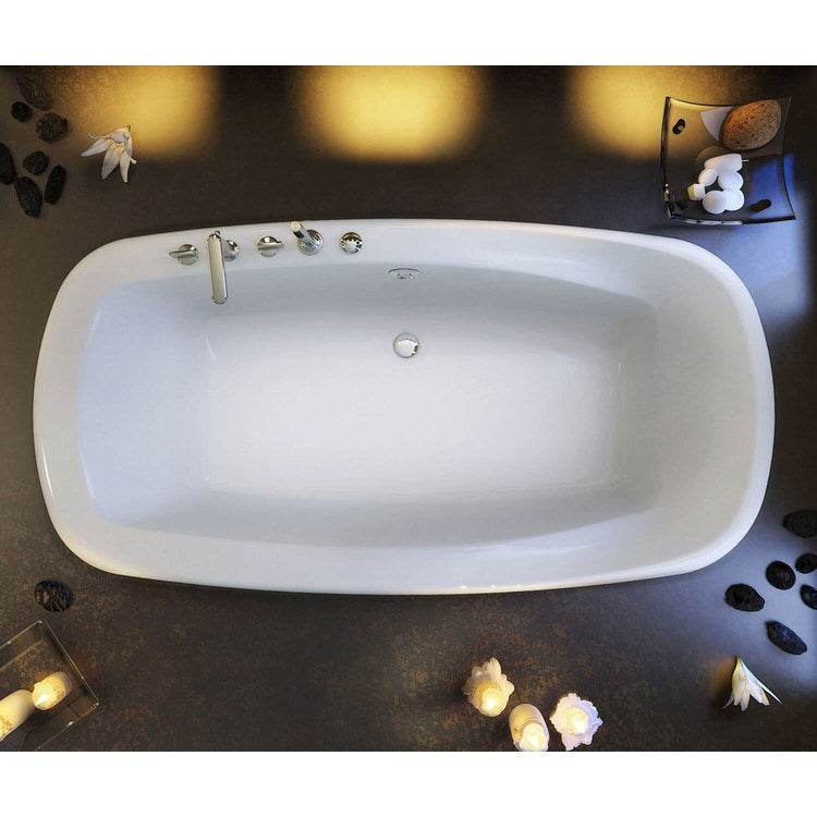 Tub Eterne 72 x 42 Inch Drop-In Hydromax Center Drain White Acrylic 102 Gallon - Image 2