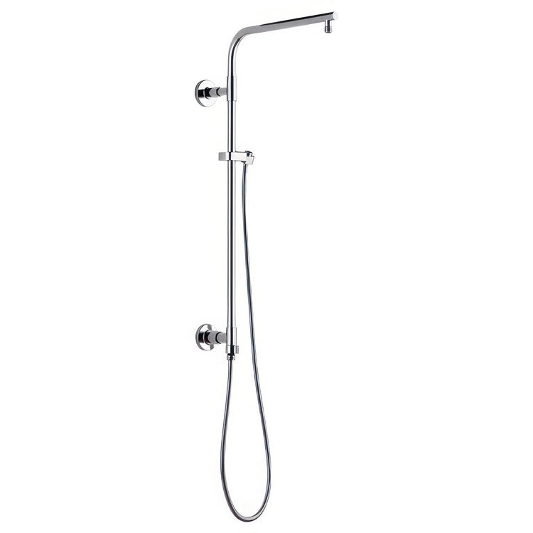 Shower Column Emerge Universal Showering Components Round Contemporary Lumicoat Black Stainless 26 Inch - Image 1