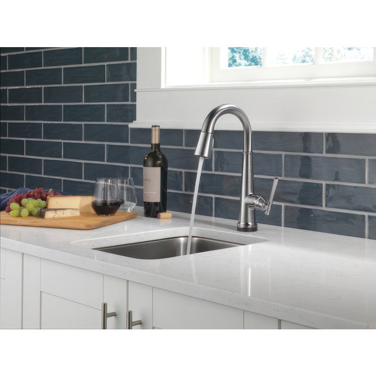 Bar Faucet Emmeline 1 Lever ADA Lumicoat Arctic Stainless Pull Down High Arc 360 DEG Swivel 1.8 Gallons per Minute - Image 3