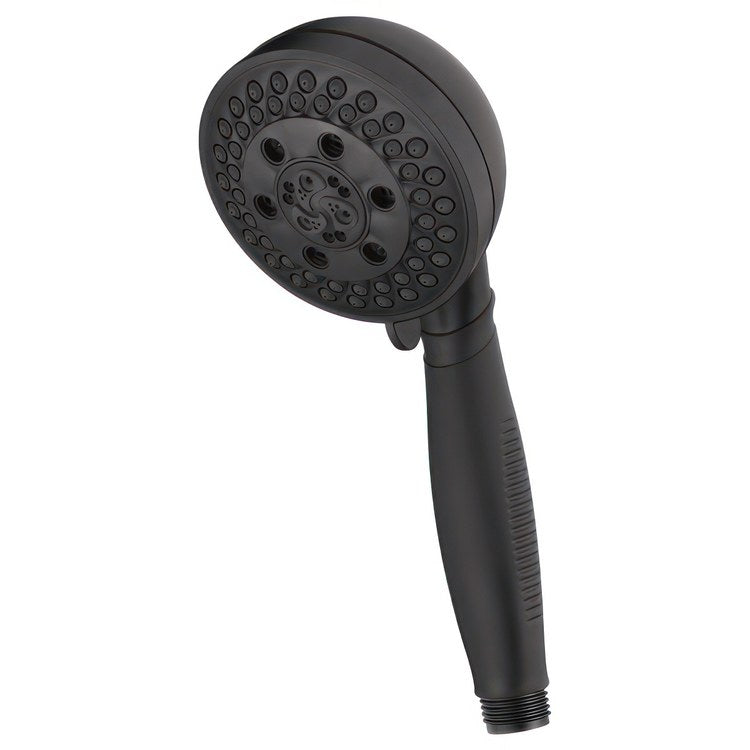 Handshower Universal Showering Components Round with H2Okinetic Matte Black 5 Function ADA 1.75 Gallons per Minute - Image 1