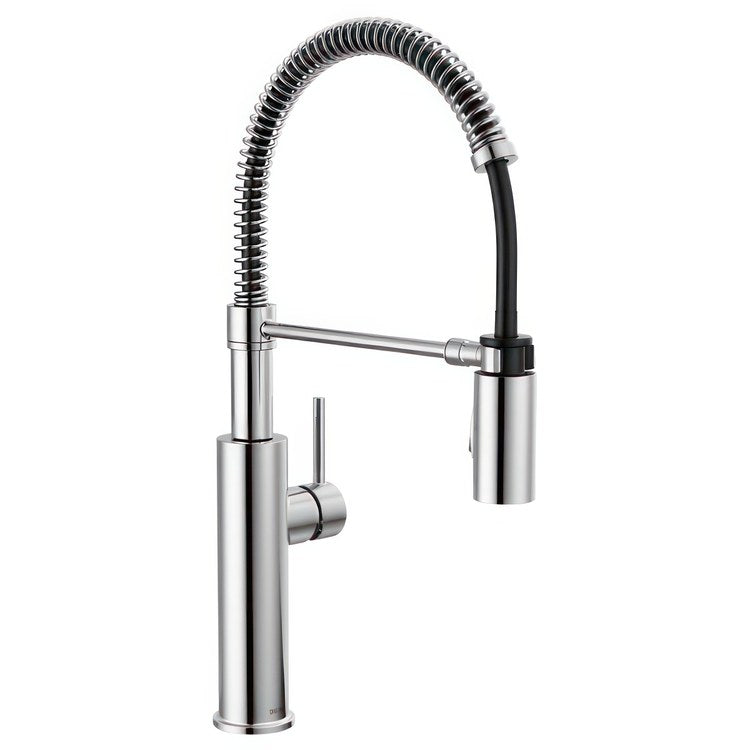 Kitchen Faucet Antoni 1 Lever ADA Chrome Pull Down 2 Function Gooseneck 360 DEG Swivel 3 Hole - Image 1