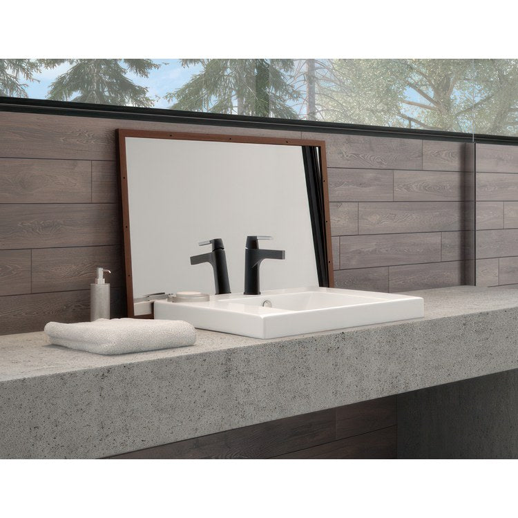 Lavatory Faucet Zura 1 Lever ADA No-Lead/WaterSense Matte Black/Champagne Bronze 1.2 Gallons per Minute Deck Angled Metal Pop-Up 1/3 Hole Diamond Seal Technology - Image 2