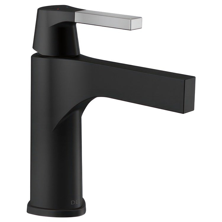 Lavatory Faucet Zura 1 Lever ADA No-Lead/WaterSense Matte Black/Champagne Bronze 1.2 Gallons per Minute Deck Angled Metal Pop-Up 1/3 Hole Diamond Seal Technology - Image 1