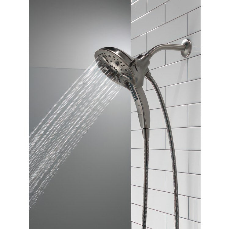 Handshower Combination In2ition Universal Showering Components H2Okinetic 2-In-1 Lumicoat Black Stainless WaterSense ADA 6-1/16 Inch 1.75 Gallons per Minute - Image 2