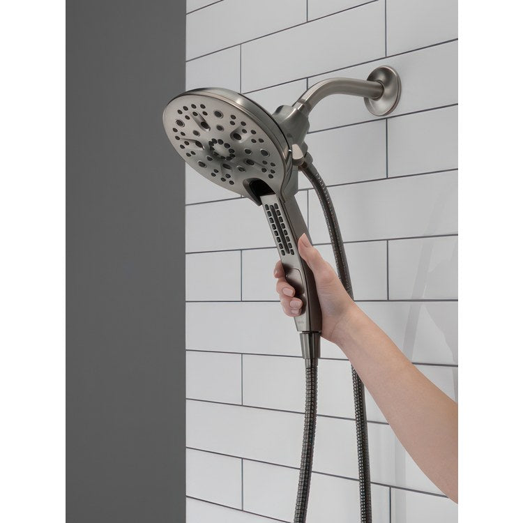 Handshower Combination In2ition Universal Showering Components H2Okinetic 2-In-1 Lumicoat Black Stainless WaterSense ADA 6-1/16 Inch 1.75 Gallons per Minute - Image 3