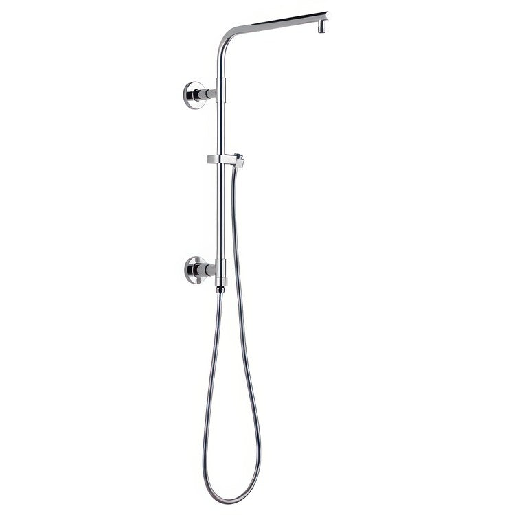 Shower Column Emerge Universal Showering Components Round Contemporary Lumicoat Chrome 18 Inch - Image 1