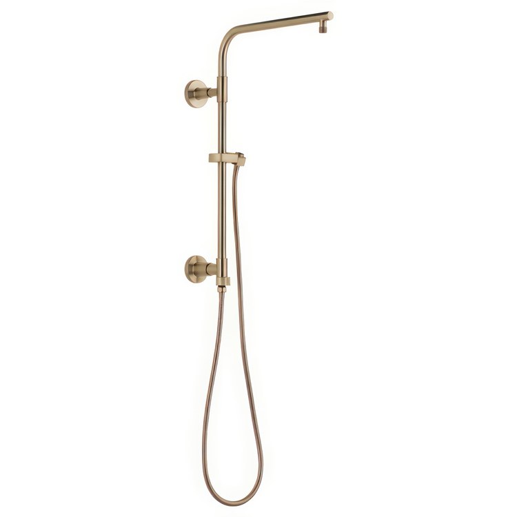 Shower Column Emerge Universal Showering Components Round Contemporary Lumicoat Champagne Bronze 18 Inch - Image 1