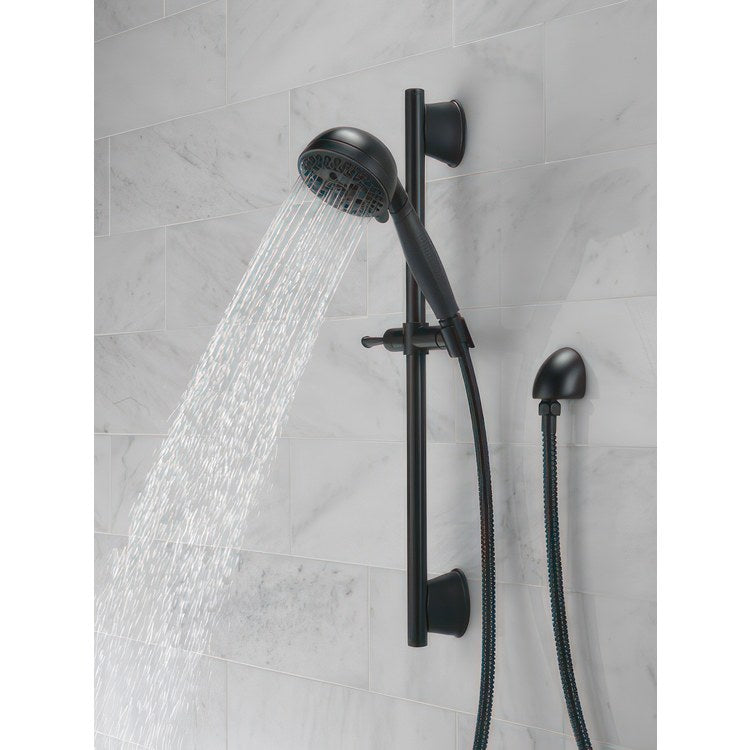 Handshower Set Universal Showering Components Matte Black 5 Function 1.75 Gallons per Minute 24 Inch Slide Bar with Holder - Image 3