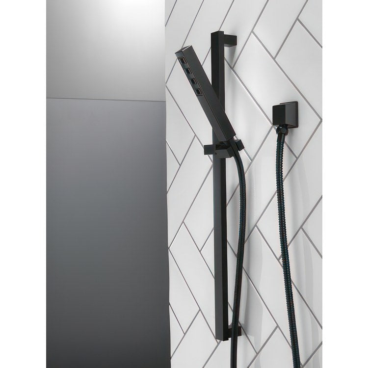 Handshower Set Ara H2Okinetic Wand with Slidebar & Holder Matte Black 1 Function WaterSense 1.75 Gallons per Minute 24 Inch - Image 2