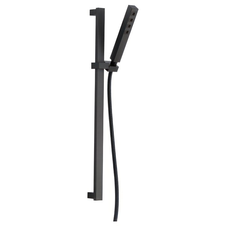 Handshower Set Ara H2Okinetic Wand with Slidebar & Holder Matte Black 1 Function WaterSense 1.75 Gallons per Minute 24 Inch - Image 1