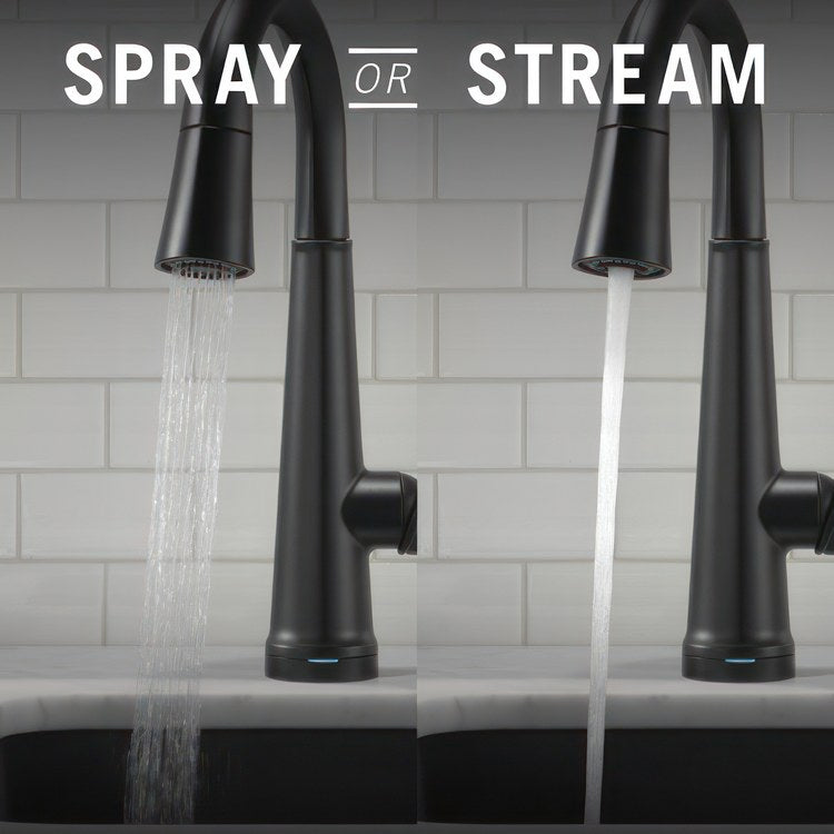 Bar Faucet Emmeline 1 Lever ADA Matte Black Pull Down High Arc 360 DEG Swivel 1.8 Gallons per Minute - Image 3