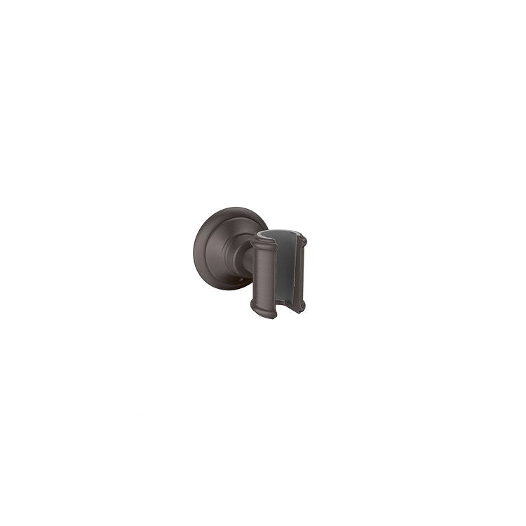 Handshower Holder Montreux Wall Mount Brushed Black Chrome Brass - Image 1