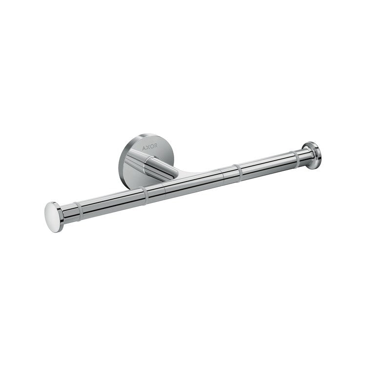 Toilet Paper Holder Universal Circular Double Open Chrome Metal 10-5/8 Inch 3-1/4 Inch Wall Mount - Image 1