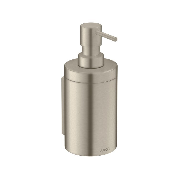 Soap Dispenser Universal Circular Brushed Nickel Wall Mount Metal Metal Pump 300 Milliliter - Image 1