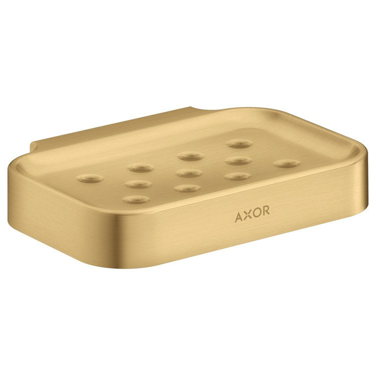 Soap Dish Universal Circular Brushed Gold Optic Wall Mount Rectangle Metal