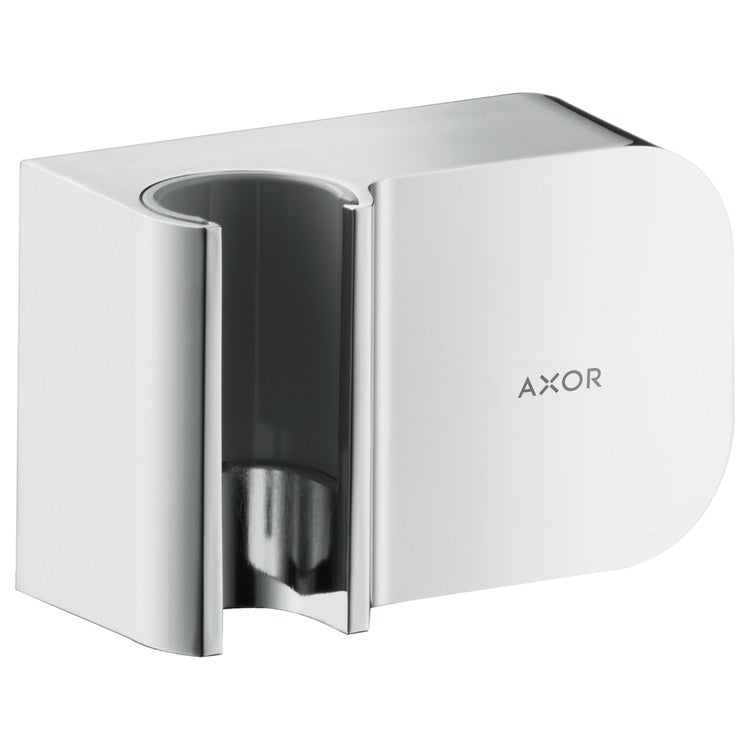 Handshower Holder One Wall Mount with Outlet Chrome Brass 1/2 Inch for Hose with Cylindrical Nut - Image 1