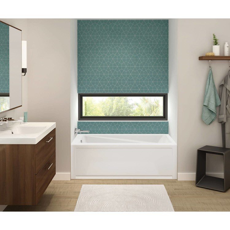 Tub Exhibit IFS AFR 66 x 32 Inch Alcove Whirlpool Left Hand White Acrylic - Image 1