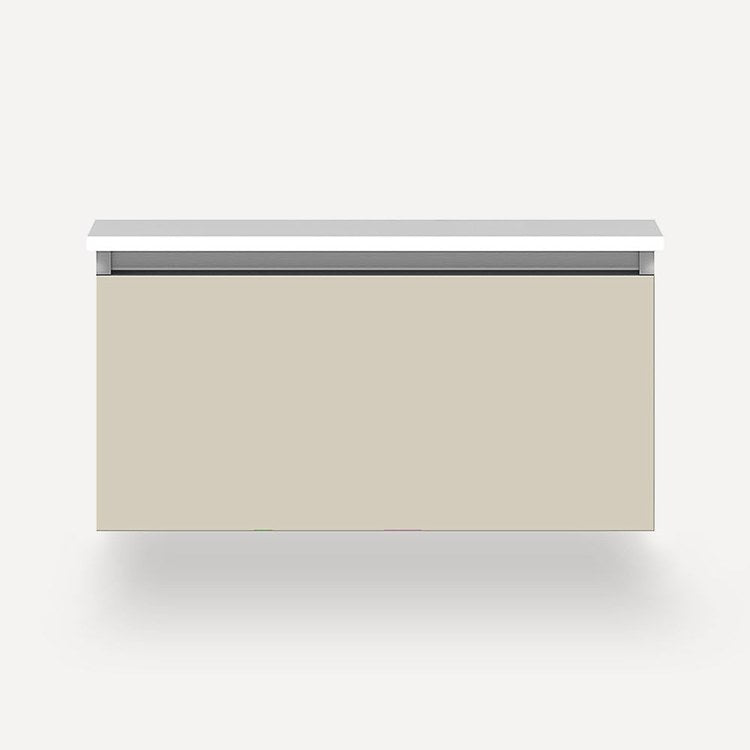 Vanity Cartesian 30W x 15H x 21D Inch Modular Selectable 2700K/4000K Night Light Matte Sand 1 Drawer Full - Image 1