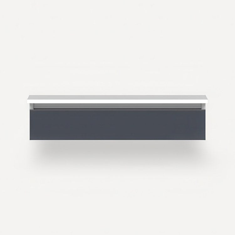 Vanity Cartesian 36W x 7.5H x 21D Inch Modular Matte Slate 1 Drawer Tip Out - Image 1