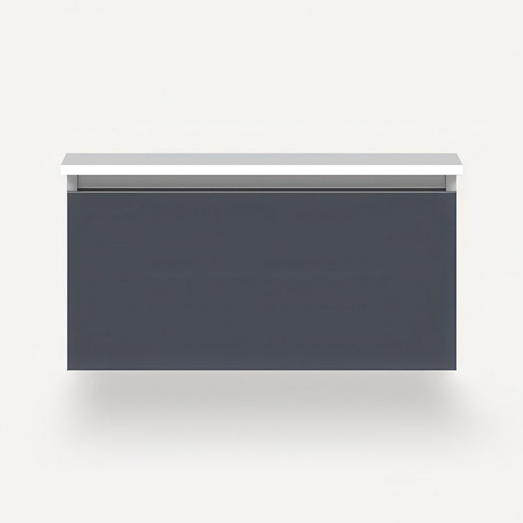 Vanity Cartesian 30W x 15H x 21D Inch Modular Matte Slate 1 Drawer Full - Image 1