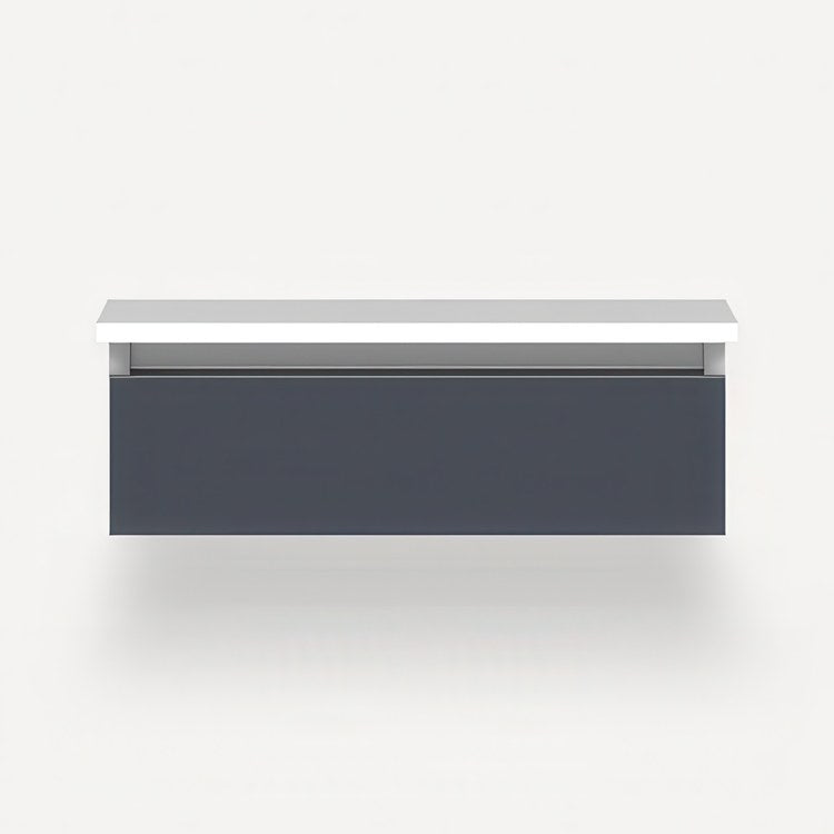 Vanity Cartesian 24W x 7.5H x 21D Inch Modular Matte Slate 1 Drawer Tip Out - Image 1