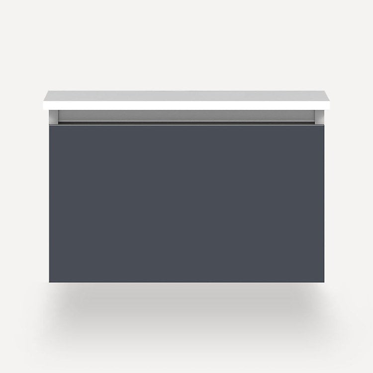 Vanity Cartesian 24W x 15H x 21D Inch Modular Matte Slate 1 Drawer Full - Image 1