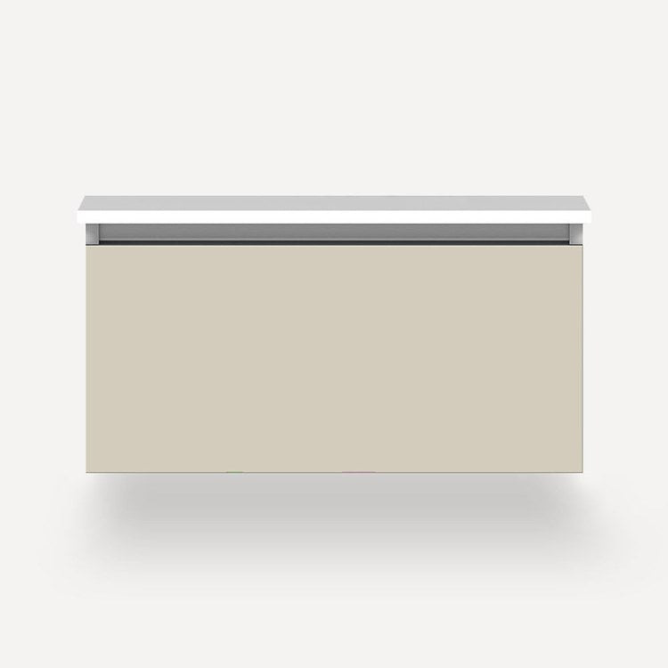 Vanity Cartesian 30W x 15H x 21D Inch Modular Matte Sand 1 Drawer Plumbing - Image 1