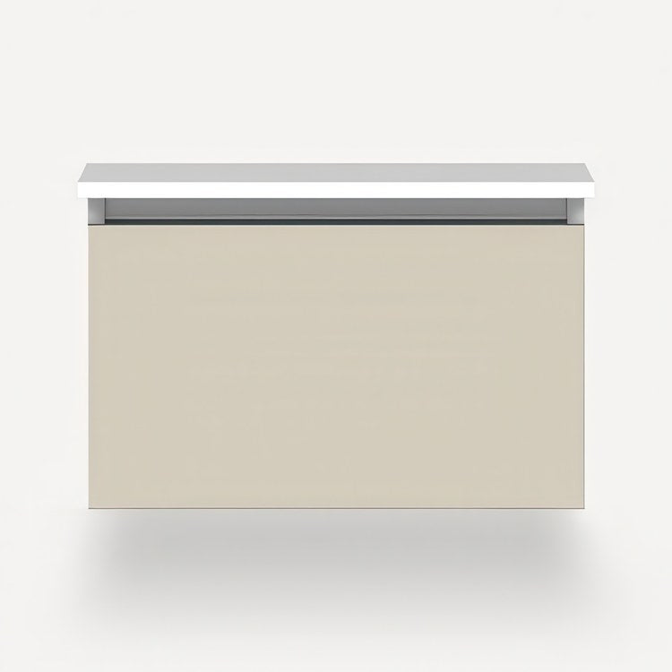 Vanity Cartesian 24W x 15H x 21D Inch Modular Matte Sand 1 Drawer Plumbing - Image 1