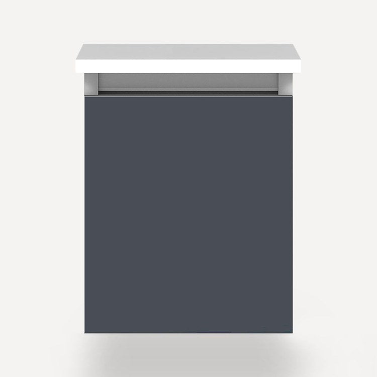Vanity Cartesian 12W x 15H x 21D Inch Modular Selectable 2700K/4000K Night Light Matte Slate 1 Drawer Full