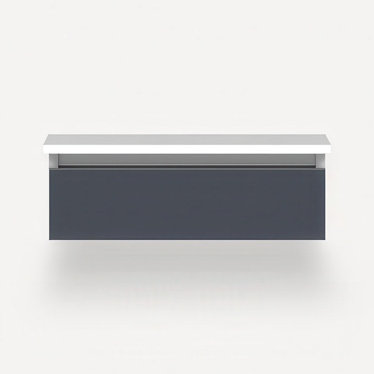 Vanity Cartesian 24W x 7.5H x 21D Inch Modular Matte Slate 1 Drawer Full - Image 1