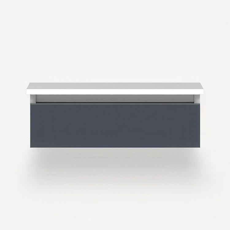 Vanity Cartesian 24W x 7.5H x 21D Inch Modular Matte Slate 1 Drawer False Front - Image 1