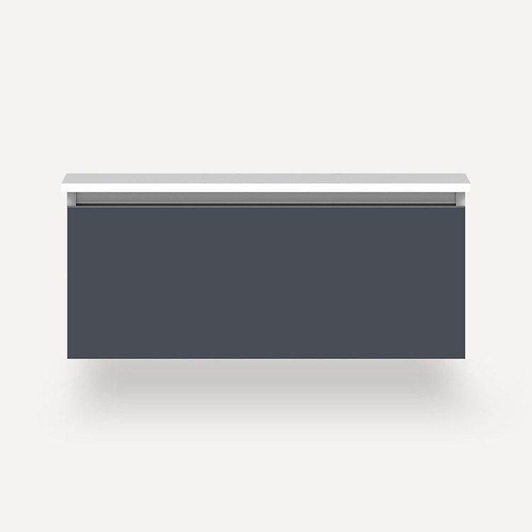 Vanity Cartesian 36 x 15 x 21 Inch Modular Matte Slate 1 Plumbing Drawer - Image 1