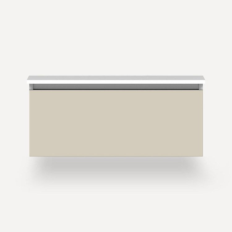 Vanity Cartesian 36 x 15 x 21 Inch Modular Matte Sand 1 Full Drawer - Image 1