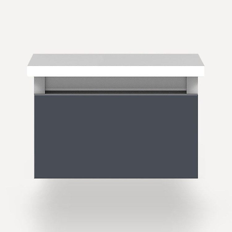 Vanity Cartesian 12W x 7.5H x 21D Inch Modular Selectable 2700K/4000K Night Light Matte Slate 1 Drawer Full