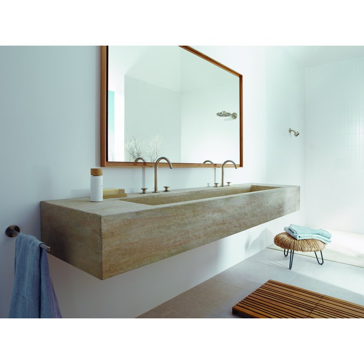 Lavatory Faucet One 170 Widespread 8 Inch Spread 2 Knob WaterSense Brushed Nickel 1.2 Gallons per Minute 120 DEG Swivel Less Drain 3 Hole Select/AirPower/Comfort Zone/EcoRight - Image 3