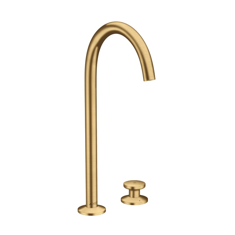 Lavatory Faucet One 260 1 Knob WaterSense Brushed Gold Optic 1.2 Gallons per Minute 120 DEG Swivel Less Drain 2 Hole Select/AirPower/Comfort Zone/EcoRight - Image 1