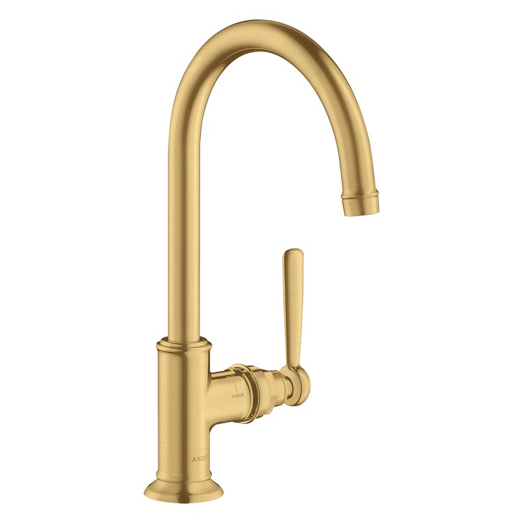 Lavatory Faucet Montreux 1 Lever ADA Brushed Gold Optic 1.2 Gallons per Minute Rigid Less Drain 1 Hole 8-1/4 Inch - Image 1