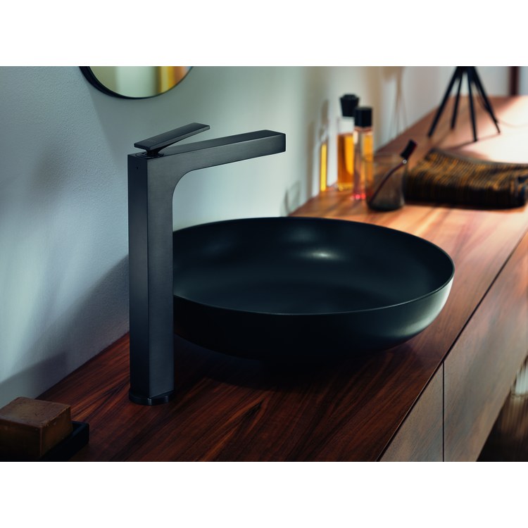 Lavatory Faucet Citterio 1 Lever ADA Brushed Black Chrome 1.2 Gallons per Minute Rigid Less Drain 1 Hole 11 Inch - Image 2