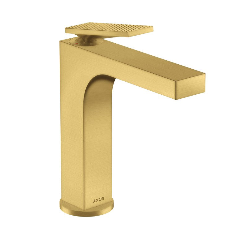 Lavatory Faucet Citterio Rhombic Cut 1 Lever ADA Brushed Gold Optic 1.2 Gallons per Minute Rigid Pop-Up 1 Hole 6-1/8 Inch - Image 1