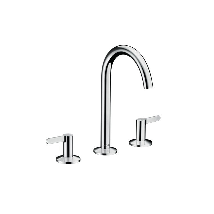 Lavatory Faucet One 170 Widespread 8 Inch Spread 2 Lever ADA WaterSense Chrome 1.2 Gallons per Minute 120 DEG Swivel Less Drain 3 Hole AirPower/Comfort Zone/EcoRight - Image 1
