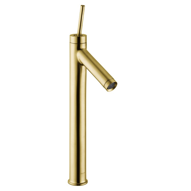 Lavatory Faucet Starck 1 Joystick ADA Brushed Gold Optic 1.2 Gallons per Minute Rigid Less Drain 1 Hole 9-7/8 Inch - Image 1