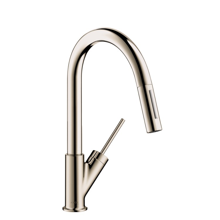 Prep Faucet Starck 1 Joystick ADA Polished Nickel 2 Function Pull Down 150 DEG Swivel 1 Hole - Image 1