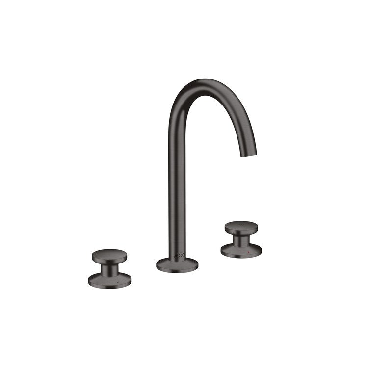 Lavatory Faucet One 170 Widespread 8 Inch Spread 2 Knob WaterSense Brushed Black Chrome 1.2 Gallons per Minute 120 DEG Swivel Less Drain 3 Hole Select/AirPower/Comfort Zone/EcoRight - Image 1